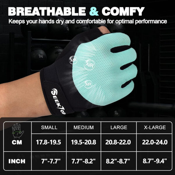 689a67331b1f2dd56bab69cbd1a88af531653d141ee856bf30020.jpg Seektop Breathable Workout Gloves for Women & Men, Thick Padded Weight Lifting Gloves, Full Palm Protection, Excellent Grip for Gym Fitness and Training, Exercise, Cycling