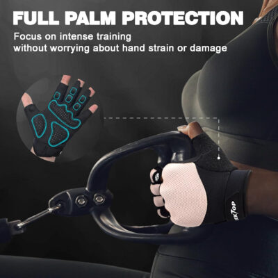 689a67379dd3a3188ce5e7857b79f187f8e90505fde920c7a47df.jpg Seektop Breathable Workout Gloves for Women & Men, Thick Padded Weight Lifting Gloves, Full Palm Protection, Excellent Grip for Gym Fitness and Training, Exercise, Cycling