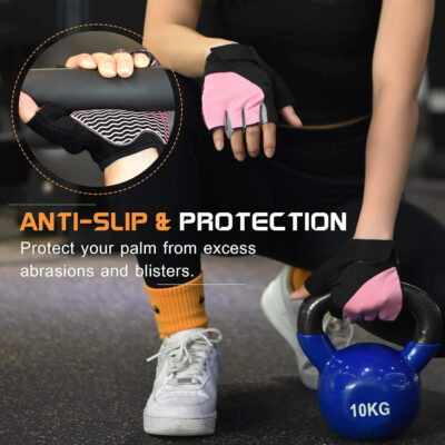 689a6811e2d0c59c2c7daf731647e7b758b4a3c55af6eaf5f96e4.jpg Sunnex Gym Gloves - Fingerless, Breathable Workout Gloves for Weightlifting, Cycling & More