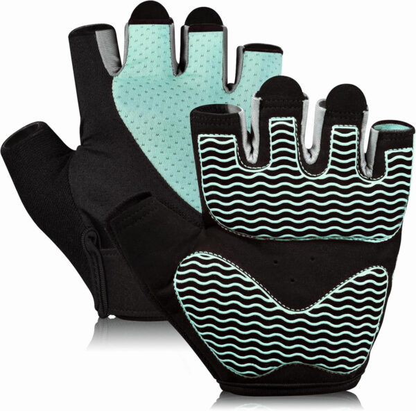 689a68156ca5af6ff0a0419c776234f3d2cf5e3b7c4270f1ecebf.jpg Sunnex Gym Gloves - Fingerless, Breathable Workout Gloves for Weightlifting, Cycling & More