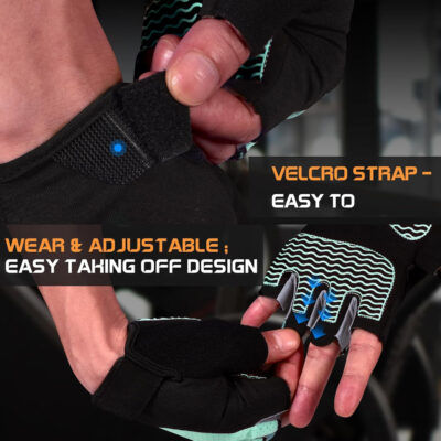 689a6818cdefc86e7e4639903750499c35d3b11be860e56727f69.jpg Sunnex Gym Gloves - Fingerless, Breathable Workout Gloves for Weightlifting, Cycling & More