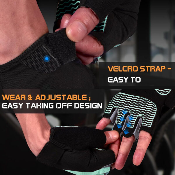 689a6818cdefc86e7e4639903750499c35d3b11be860e56727f69.jpg Sunnex Gym Gloves - Fingerless, Breathable Workout Gloves for Weightlifting, Cycling & More