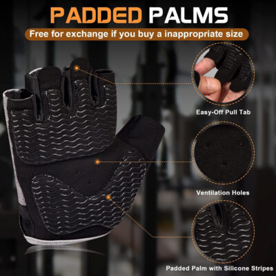 689a681e1165be98d49aec2bb751b92b15047dded4c4a930ae5f0.jpg Sunnex Gym Gloves - Fingerless, Breathable Workout Gloves for Weightlifting, Cycling & More