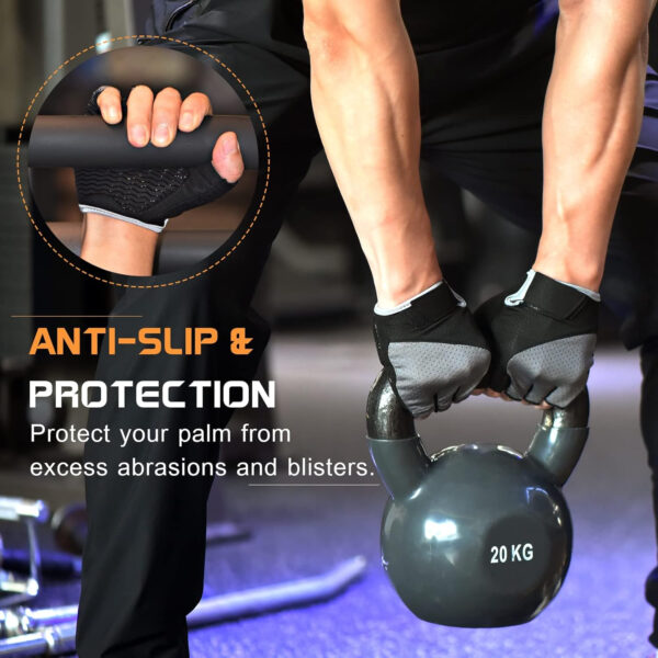 689a6821aa9822632d6559ac45476ccce3c0a0e0dd6feb9042976.jpg Sunnex Gym Gloves - Fingerless, Breathable Workout Gloves for Weightlifting, Cycling & More