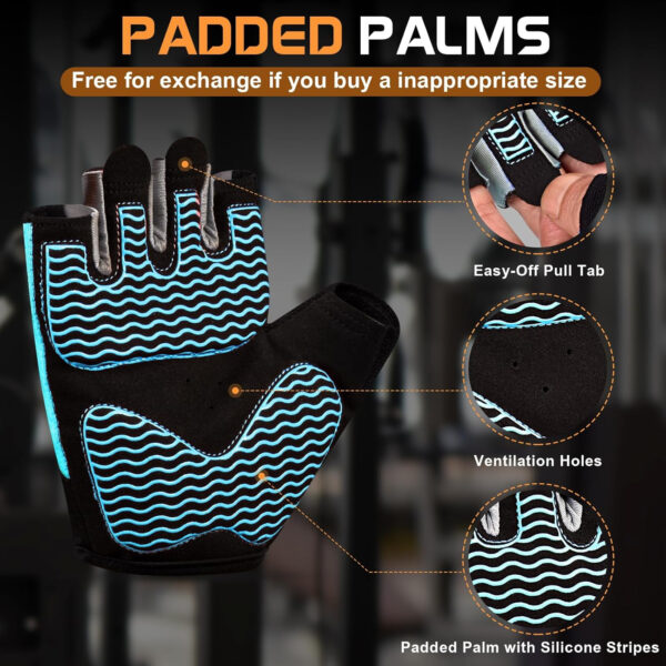689a68255b785074e9d625015e04c49986aac410b3dc29b781e91.jpg Sunnex Gym Gloves - Fingerless, Breathable Workout Gloves for Weightlifting, Cycling & More