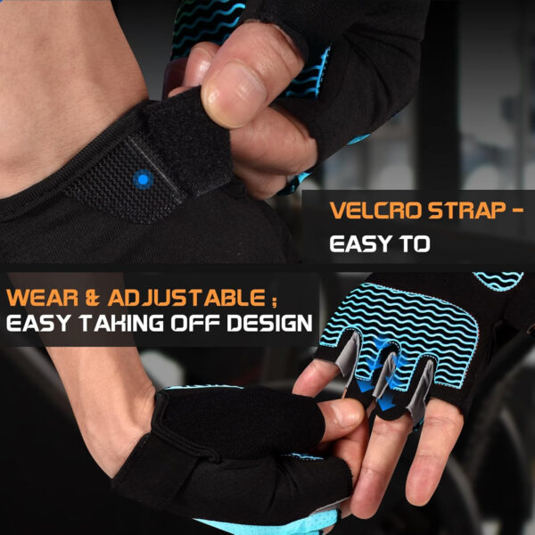 689a6827d762e07ee6cd3ea59367254414e08502a93549e02c5b3.jpg Sunnex Gym Gloves - Fingerless, Breathable Workout Gloves for Weightlifting, Cycling & More