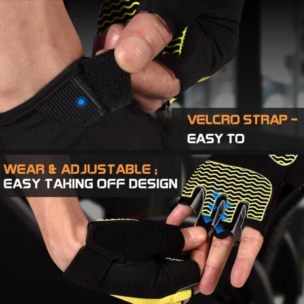 689a682f655af501b97a1979ae9bd5744939c1ebca24e8f6891d4.jpg Sunnex Gym Gloves - Fingerless, Breathable Workout Gloves for Weightlifting, Cycling & More