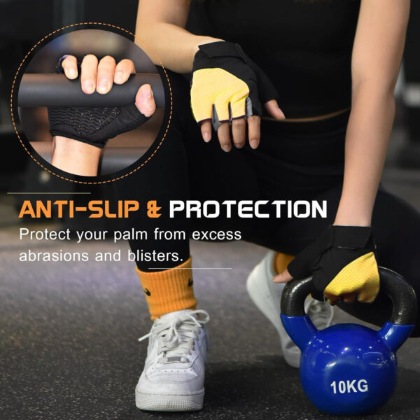 689a68307d9def0ebcf3d6572ea19c1370da02c0fbb4d34772a6e.jpg Sunnex Gym Gloves - Fingerless, Breathable Workout Gloves for Weightlifting, Cycling & More
