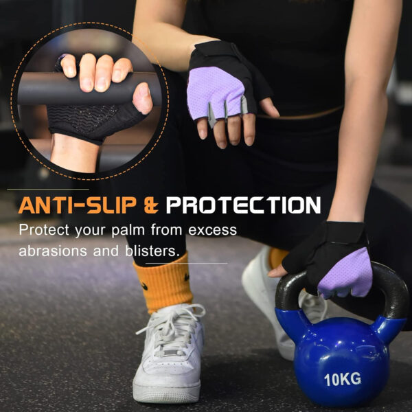 689a683885955b172c56b1419128040bda1c2ba396e70c5054436.jpg Sunnex Gym Gloves - Fingerless, Breathable Workout Gloves for Weightlifting, Cycling & More