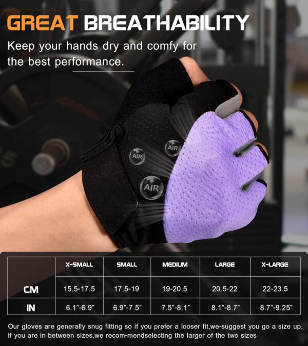 689a683989306232dfffad36b9b33443df044ef944de0d8e7d8e5.jpg Sunnex Gym Gloves - Fingerless, Breathable Workout Gloves for Weightlifting, Cycling & More