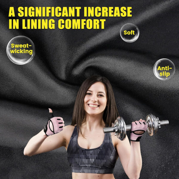 689a686bc9d77216f8ef5a14d485ceee8a0fffb490c5a23e3c9fe.jpg Ventilated Weight Lifting Gloves, Thick Padded Gym Gloves with Full Palm Protection & Grip & Shock Absorption for Women & Men's Fitness Training