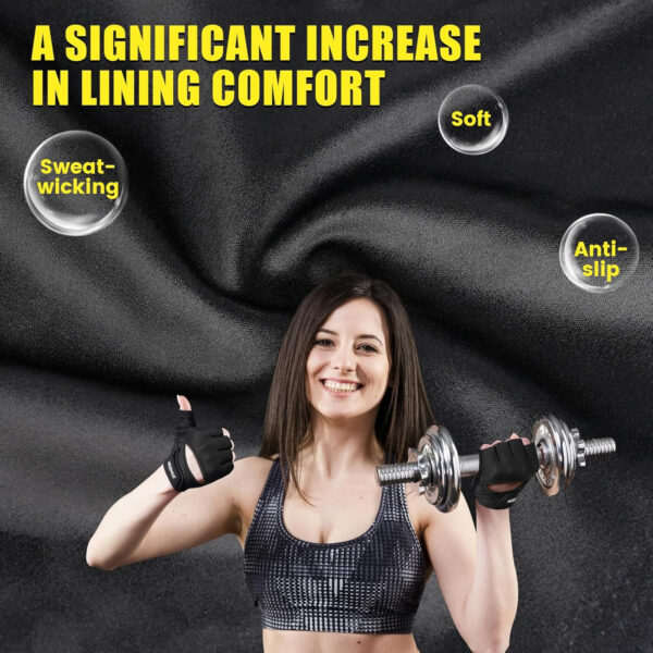 689a6879196949a04598a071da2dadeade529359d4f10bb8b05cb.jpg Ventilated Weight Lifting Gloves, Thick Padded Gym Gloves with Full Palm Protection & Grip & Shock Absorption for Women & Men's Fitness Training