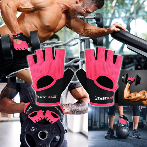 689a68b6830bd476c37bcb2bfd77781e31711ca73fed566b104a2.jpg BEAST RAGE Workout Gloves for Men & Women - Fingerless Gym Gloves with Palm Protection, Breathable & Lightweight for Weightlifting, Cycling & Pull Up