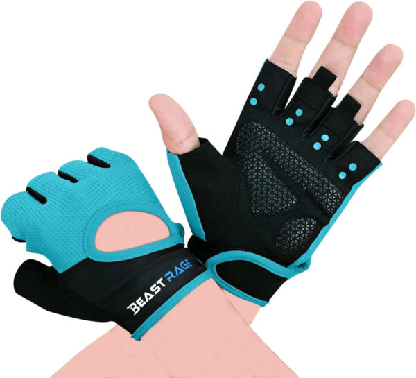 689a68b9c7f50a02b2ddbd3f2d4fc62f50510dd267bdce35aee36.jpg BEAST RAGE Workout Gloves for Men & Women - Fingerless Gym Gloves with Palm Protection, Breathable & Lightweight for Weightlifting, Cycling & Pull Up
