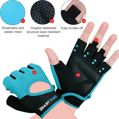689a68bad6779329046cadde9cc2e37aa00b9a269f2567d35c149.jpg BEAST RAGE Workout Gloves for Men & Women - Fingerless Gym Gloves with Palm Protection, Breathable & Lightweight for Weightlifting, Cycling & Pull Up