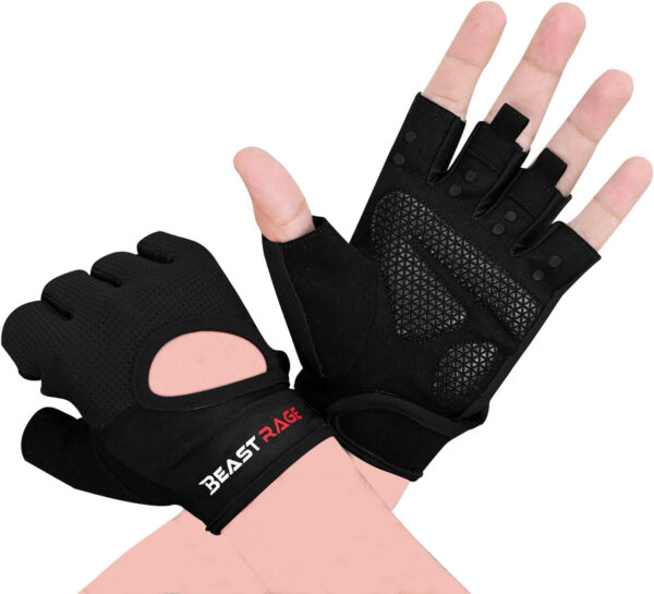 689a68c03d912e3df65afa6ae49d2842da0cd5523b2a01b0ec902.jpg BEAST RAGE Workout Gloves for Men & Women - Fingerless Gym Gloves with Palm Protection, Breathable & Lightweight for Weightlifting, Cycling & Pull Up