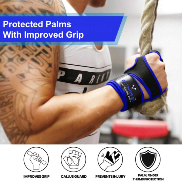 689a698d886f916201a046b0ca9d5185670eb2724e3100931e485.jpg FITNESS FORCE Ventilated Gym Gloves for Men with Built-in Wrist Support for Workouts Weightlifting Gloves Workout Gloves for Women Exercise Fitness Gloves Perfect for Powerlifting, Cross Training