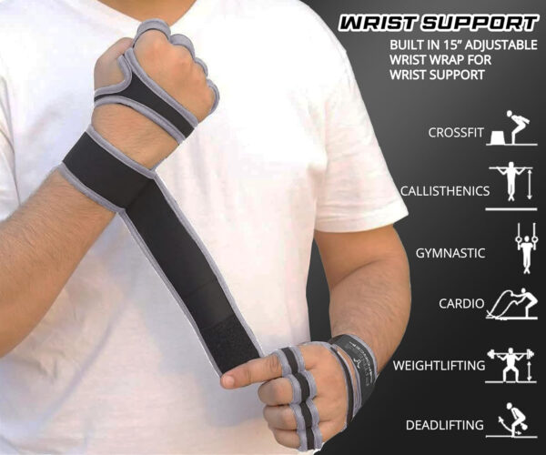689a69a04f6074e8466785e4e90deb95b26a42e179d2cf9995fb1.jpg FITNESS FORCE Ventilated Gym Gloves for Men with Built-in Wrist Support for Workouts Weightlifting Gloves Workout Gloves for Women Exercise Fitness Gloves Perfect for Powerlifting, Cross Training