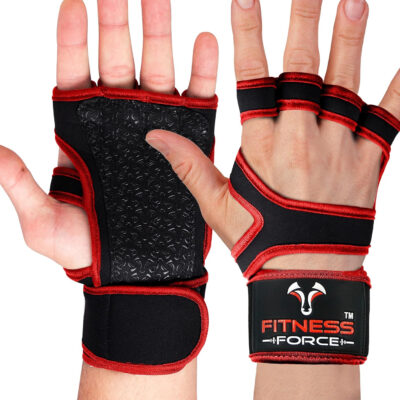 689a69af7d8d10195f9bd9f46049650507cd3de0874f132f2403f.jpg FITNESS FORCE Ventilated Gym Gloves for Men with Built-in Wrist Support for Workouts Weightlifting Gloves Workout Gloves for Women Exercise Fitness Gloves Perfect for Powerlifting, Cross Training