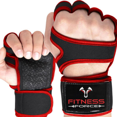 689a69c3ef32c67c147954d501cb6205fa188495a13db3e416f77.jpg FITNESS FORCE Ventilated Gym Gloves for Men with Built-in Wrist Support for Workouts Weightlifting Gloves Workout Gloves for Women Exercise Fitness Gloves Perfect for Powerlifting, Cross Training