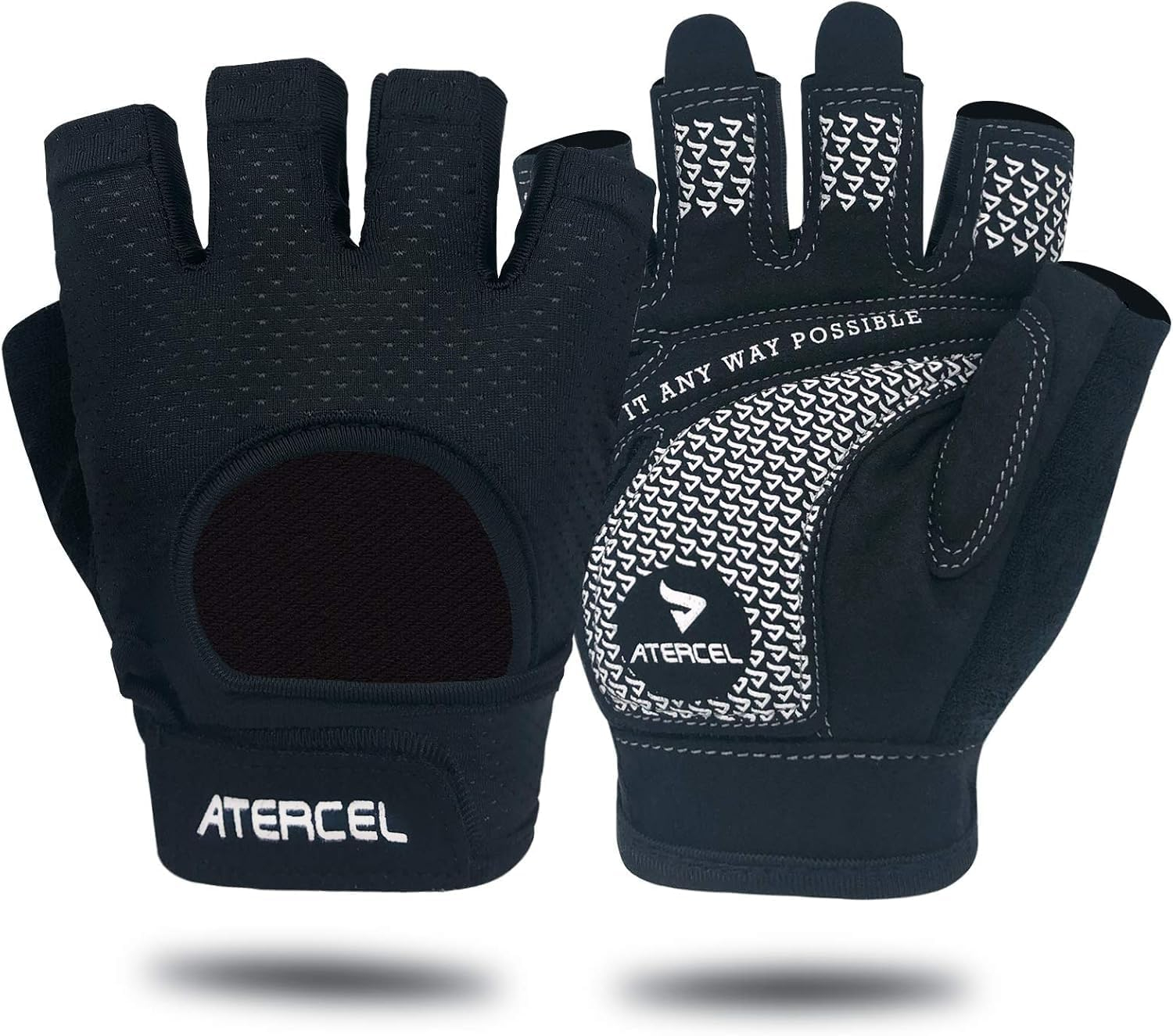 ATERCEL Weight Lifting Gloves Full Palm Protection, Workout Gloves for Gym, Cycling, Exercise, Breathable, Super Lightweight for Mens and Women