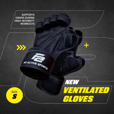 689a6a521dc8363da7237473f6c8d0d4972e5074f4ceafc6b13b7.jpg Fit Active Sports New Ventilated Weight Lifting Workout Gloves with Built-in Wrist Wraps for Men and Women - Great for Gym Fitness, Cross Training, Hand Support & Weightlifting.