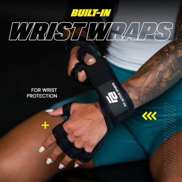 689a6a596cf7de9ea112a6a199548320f1d62f94ab1e9880816fc.jpg Fit Active Sports New Ventilated Weight Lifting Workout Gloves with Built-in Wrist Wraps for Men and Women - Great for Gym Fitness, Cross Training, Hand Support & Weightlifting.