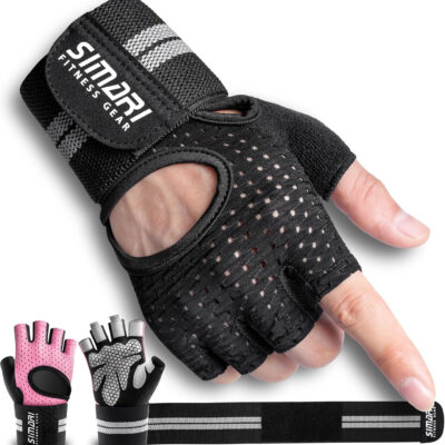 689a6adcb980581c9b3d48ec6b82f0d8a7ad192679269c4b56cf1.jpg SIMARI Breathable Workout Gloves for Men Women, Padded Weight Lifting Gloves with Wrist Wraps Support, Full Palm Protection, Grip for Gym Training, Fitness, Weightlifting, Exercise Fingerless Black