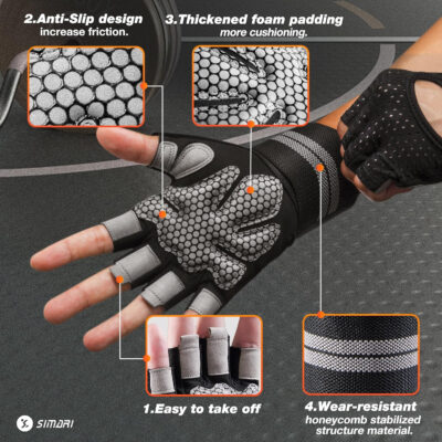 689a6ade549013bb2b0fb3e58aa4935e0f207d32dc53f804eb9cf.jpg SIMARI Breathable Workout Gloves for Men Women, Padded Weight Lifting Gloves with Wrist Wraps Support, Full Palm Protection, Grip for Gym Training, Fitness, Weightlifting, Exercise Fingerless Black