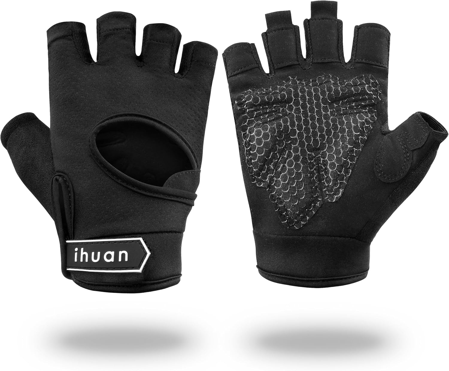 ihuan New Breathable Workout Gloves for Women & Men - No More Sweaty & Full Palm Protection Gym Exercise, Cycling， Fitness, Weightlifting, Pull-ups, Deadlifting, Rowing