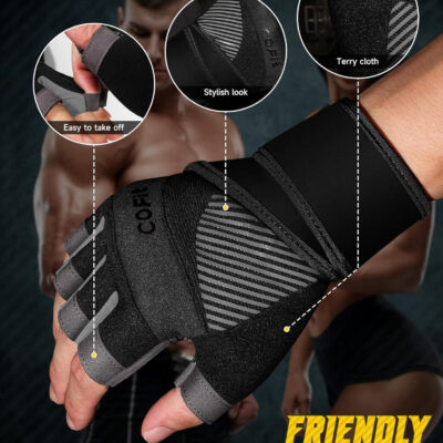 689a6c0966f747dcacc650cf117998c8ad251597f3d64a32df39e.jpg COFIT Breathable Workout Gloves, Antislip Weight Lifting Gym Gloves for Men Women, Superior Grip & Palm Protection for Weightlifting, Fitness, Exercise, Training