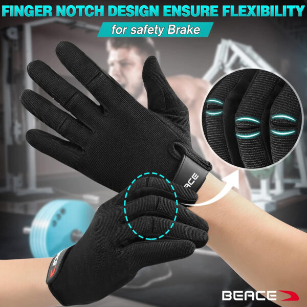 689a6caa1a4d6efb8f4abb1a54fa7c8b321ed94e967e00a1ef7d8.jpg BEACE Full Finger Weight Lifting Gym Gloves with Anti-Slip Leather Palm for Workout Exercise Training Fitness and Bodybuilding for Men & Women