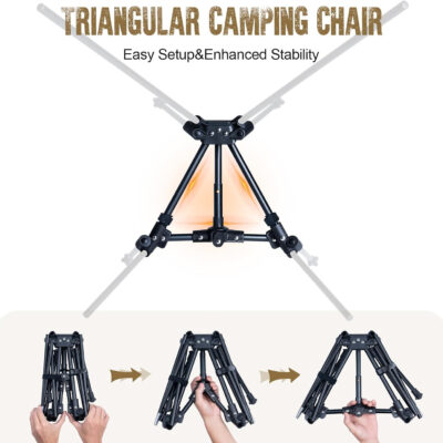 ONETIGRIS Tigerblade Camping Chair, Lightweight Folding Backpacking Hiking Chair, Compact Portable 330 lbs Capacity