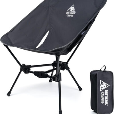 ONETIGRIS Tigerblade Camping Chair, Lightweight Folding Backpacking Hiking Chair, Compact Portable 330 lbs Capacity