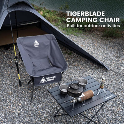 ONETIGRIS Tigerblade Camping Chair, Lightweight Folding Backpacking Hiking Chair, Compact Portable 330 lbs Capacity
