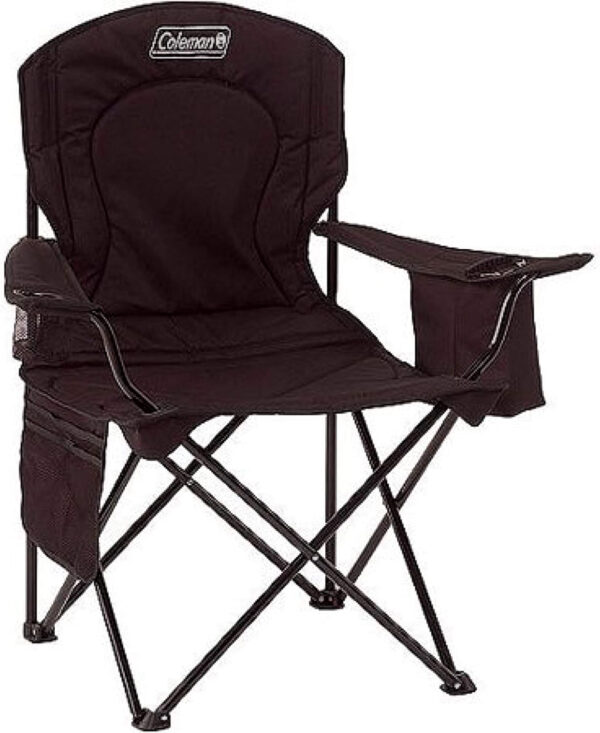 689a6d75ccaf0cf50338f784335b21bf18a1828309f29531a1dc5.jpg Coleman Portable Camping Chair with 4-Can Cooler, Cushioned Seat & Back with Side Pockets & Cup Holder, Carry Bag Included, Great for Camping, Tailgating, Firepits, Patio, & More
