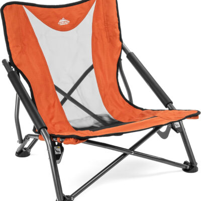 Cascade Mountain Tech Folding Camp Chair for Camping, Beach, Picnic, Barbqeues, Sporting Events with Carry Bag