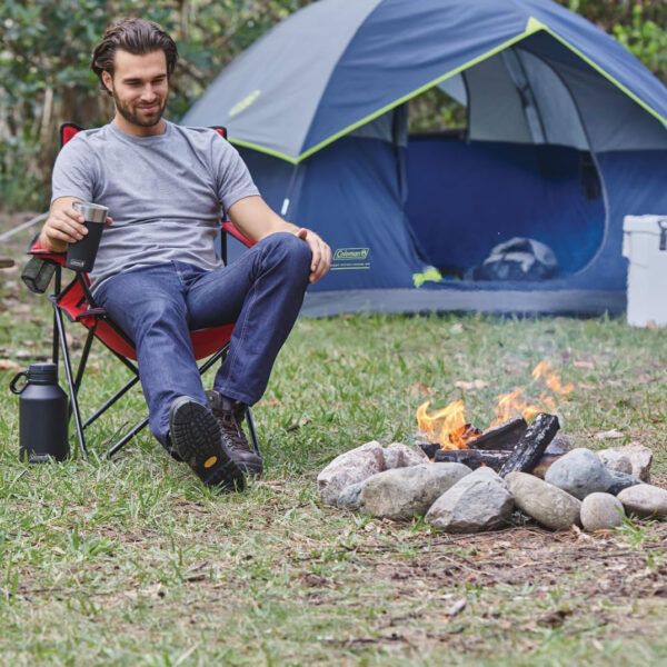 689a6f4d928374143052a6ef03b00cfc0729b44d6a531d2d06845.jpg Coleman Broadband Mesh Quad Camping Chair with Carry Bag & Cup Holder, Cooling Mesh Back with Adjustable Arms, Great for Camping, Tailgating, Firepits, Patio, & More