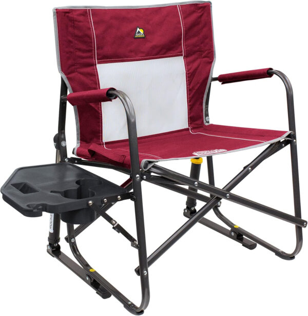 689a6f8ea26d10939ada23bad0f50c3a15f013044ab4974906b3d.jpg GCI OUTDOOR Freestyle Rocker Camping Chair | Portable Folding Rocking Chair with Solid, Durable Armrests, Drink Holder & Comfortable Backrest — Cinnamon