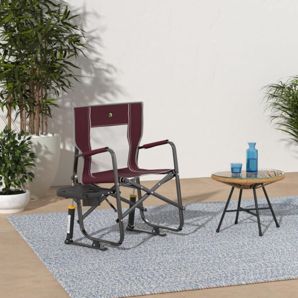 689a6f90262bdf7a50a00ee28d13e771350c7f79836861c48357a.jpg GCI OUTDOOR Freestyle Rocker Camping Chair | Portable Folding Rocking Chair with Solid, Durable Armrests, Drink Holder & Comfortable Backrest — Cinnamon