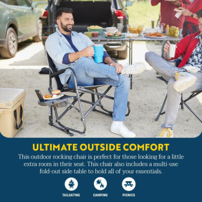 689a6f9238d3f7758dfddc9532607f5220e0a06c0494f8534cd67.jpg GCI OUTDOOR Freestyle Rocker Camping Chair | Portable Folding Rocking Chair with Solid, Durable Armrests, Drink Holder & Comfortable Backrest — Cinnamon