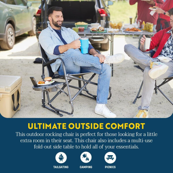 689a6f9238d3f7758dfddc9532607f5220e0a06c0494f8534cd67.jpg GCI OUTDOOR Freestyle Rocker Camping Chair | Portable Folding Rocking Chair with Solid, Durable Armrests, Drink Holder & Comfortable Backrest — Cinnamon