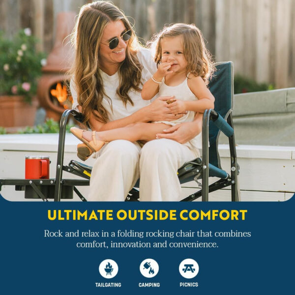 689a6f98bdfefca1abfccb6857ab7ee99c2ad1b9fd3d3bd5ae79a.jpg GCI OUTDOOR Freestyle Rocker Camping Chair | Portable Folding Rocking Chair with Solid, Durable Armrests, Drink Holder & Comfortable Backrest — Cinnamon