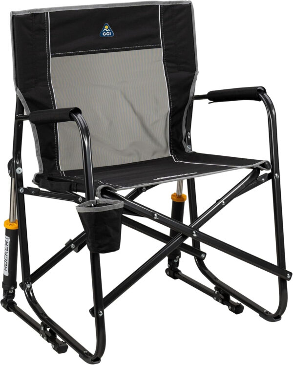 689a6f9bf26b8ccea7cbe4e9ecce0d84229bcdee5c1e5063a051a.jpg GCI OUTDOOR Freestyle Rocker Camping Chair | Portable Folding Rocking Chair with Solid, Durable Armrests, Drink Holder & Comfortable Backrest — Cinnamon