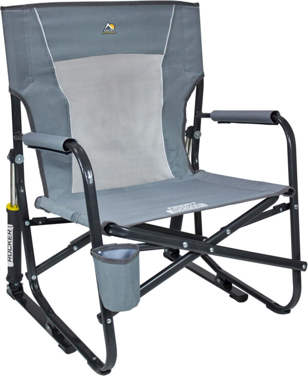 689a6fa00f3bc588c3a48002b91cd7d0de1684783a9f90c64f13f.jpg GCI OUTDOOR Freestyle Rocker Camping Chair | Portable Folding Rocking Chair with Solid, Durable Armrests, Drink Holder & Comfortable Backrest — Cinnamon