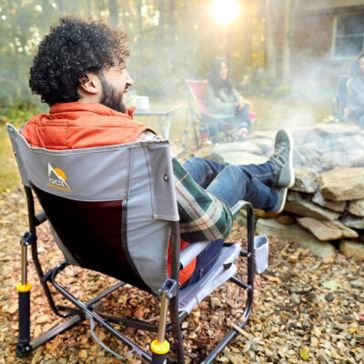 689a6fa648434aed68e419963ea2f8b91963b24377ec7c88b8409.jpg GCI OUTDOOR Freestyle Rocker Camping Chair | Portable Folding Rocking Chair with Solid, Durable Armrests, Drink Holder & Comfortable Backrest — Cinnamon