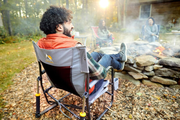 689a6fa648434aed68e419963ea2f8b91963b24377ec7c88b8409.jpg GCI OUTDOOR Freestyle Rocker Camping Chair | Portable Folding Rocking Chair with Solid, Durable Armrests, Drink Holder & Comfortable Backrest — Cinnamon