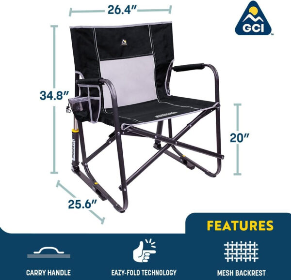 689a6fa9278ac4b4026b69946c159025727e1dce254cf92c03880.jpg GCI OUTDOOR Freestyle Rocker Camping Chair | Portable Folding Rocking Chair with Solid, Durable Armrests, Drink Holder & Comfortable Backrest — Cinnamon