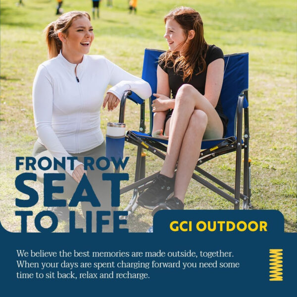 689a6fac578af7c2b30472f78e54ee7d2ed1f36632ca1da1b57e8.jpg GCI OUTDOOR Freestyle Rocker Camping Chair | Portable Folding Rocking Chair with Solid, Durable Armrests, Drink Holder & Comfortable Backrest — Cinnamon