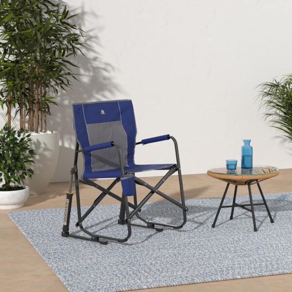 689a6fb51b3541e9d1fb2205ff79c334628dab893cd8371c5d87e.jpg GCI OUTDOOR Freestyle Rocker Camping Chair | Portable Folding Rocking Chair with Solid, Durable Armrests, Drink Holder & Comfortable Backrest — Cinnamon
